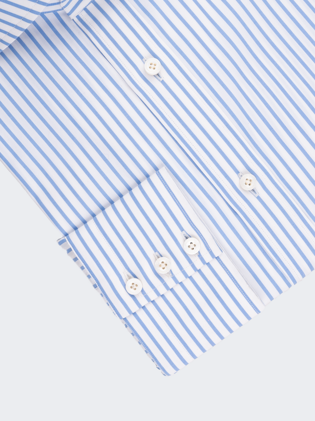 Light Blue Reverse Stripe | Double Button Collar