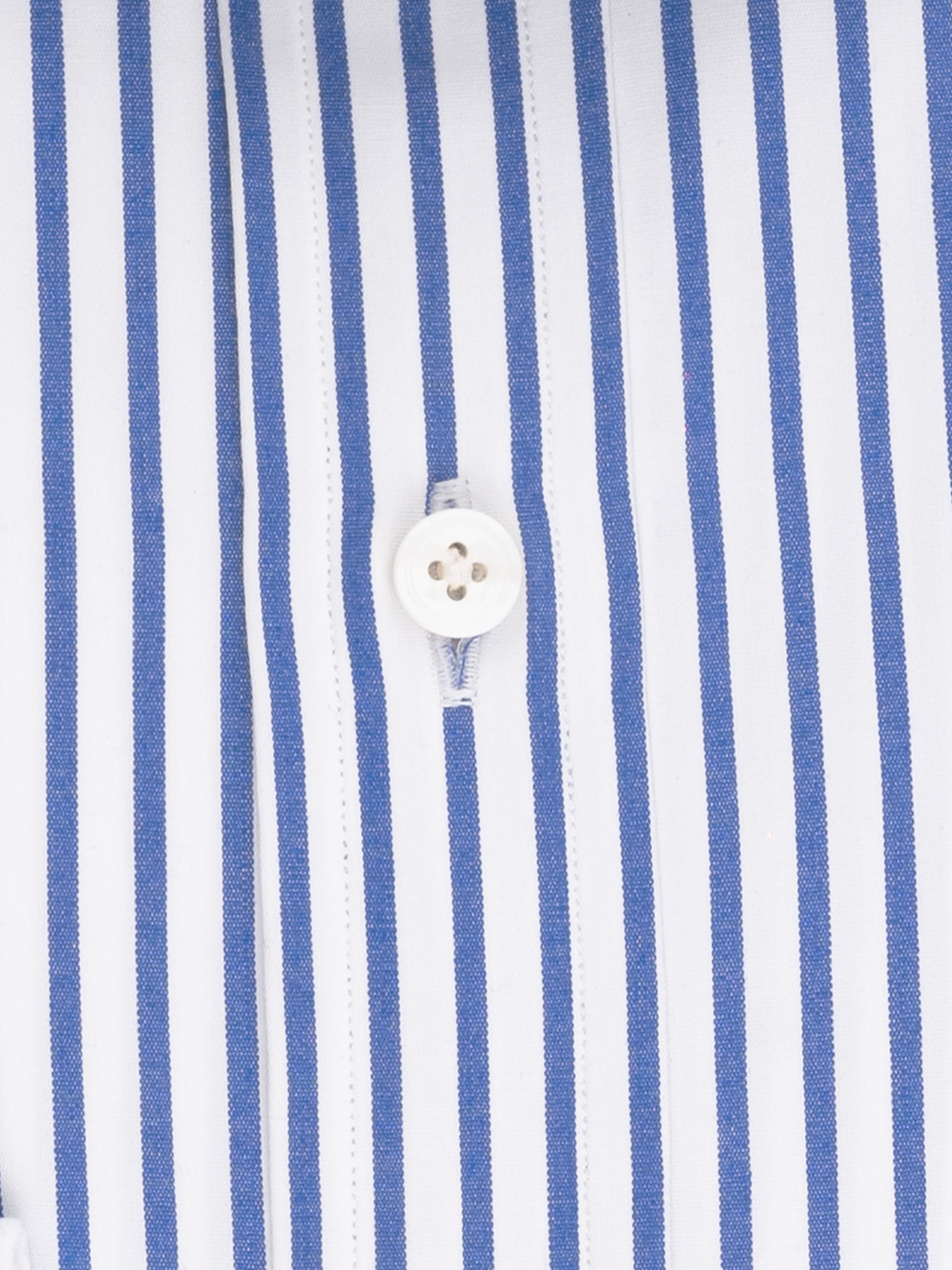 Col à double boutonnage et rayures bleues inversées