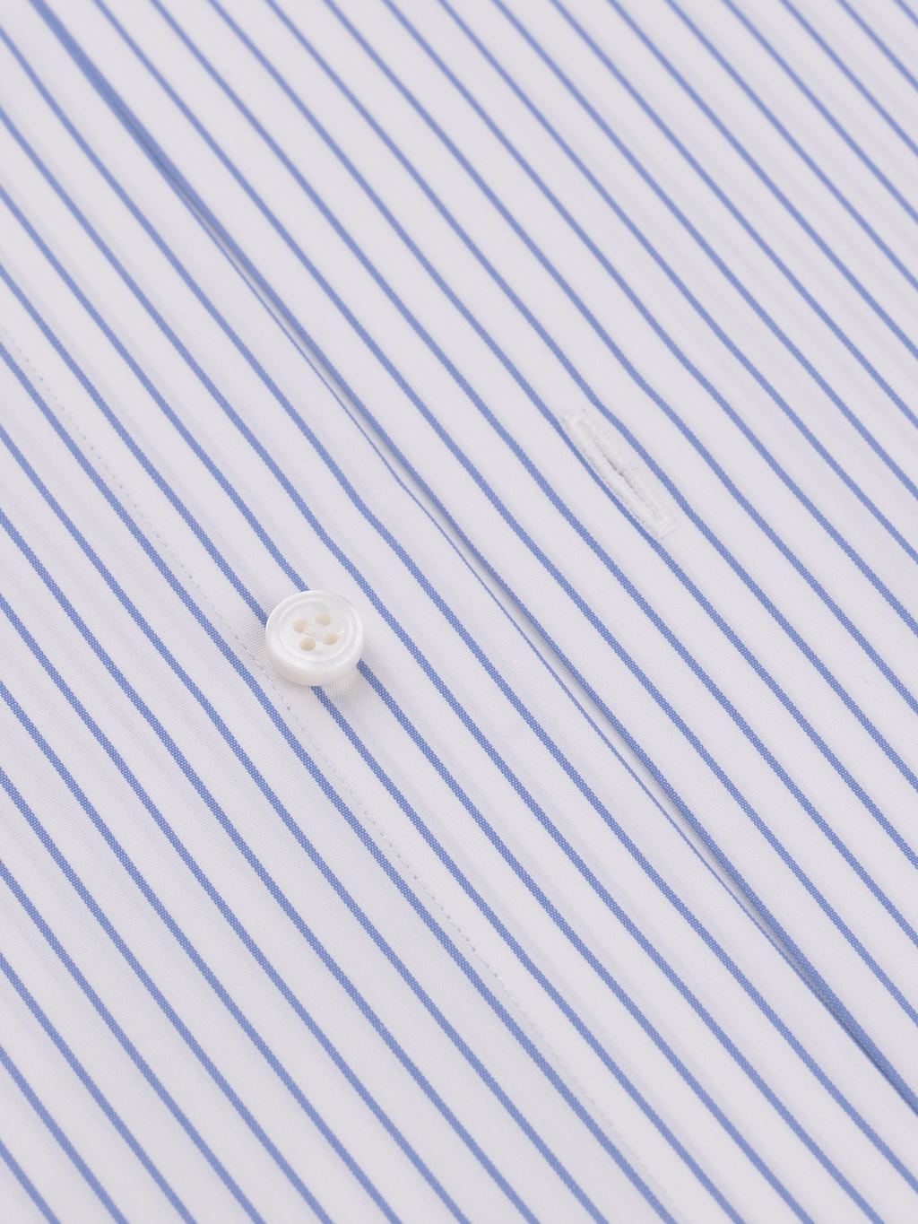 Medium Blue Pencil Stripe | Easy Iron