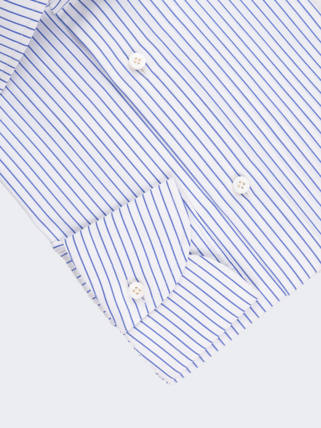 Medium Blue Pencil Stripe | Easy Iron