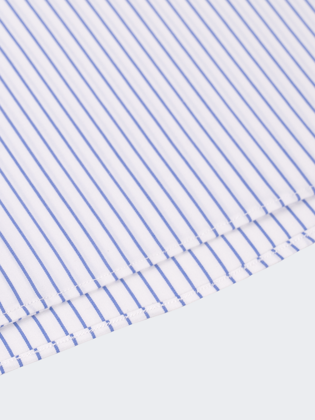 Medium Blue Pencil Stripe | Easy Iron