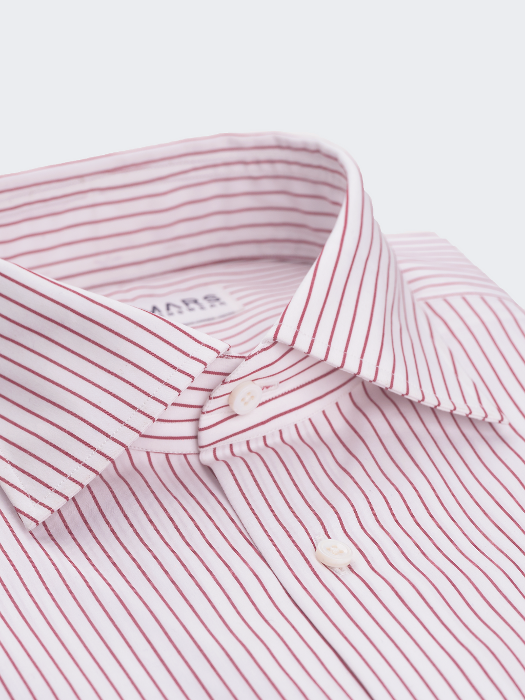 Red Pencil Stripe | Easy Iron