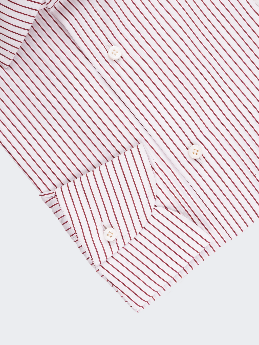 Red Pencil Stripe | Easy Iron
