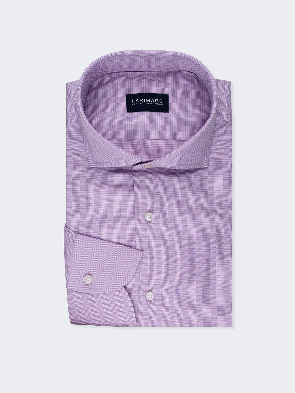 Mauve Prince of Wales Check | Cotton Shirt