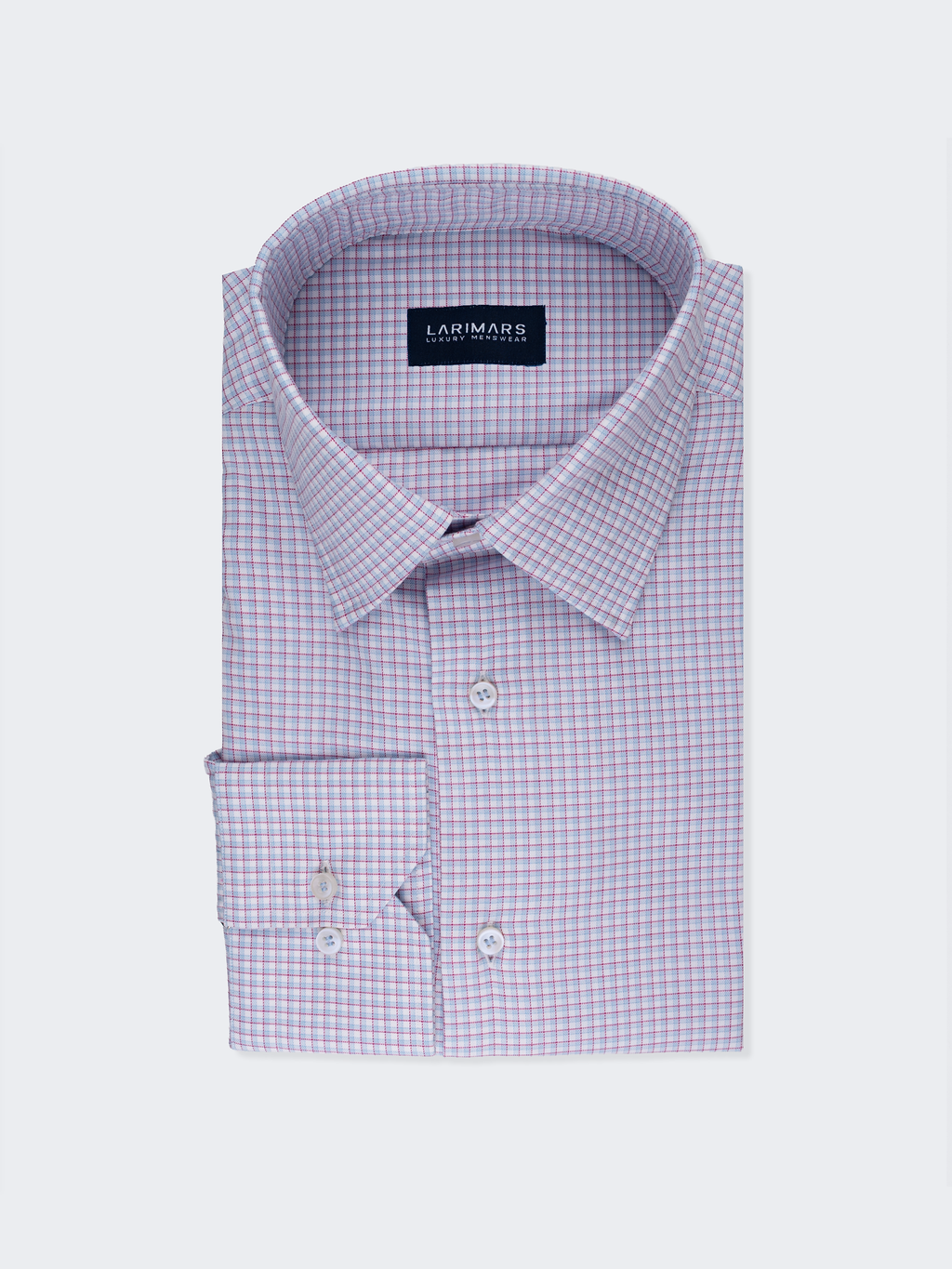 Blue & Red Mini Graph Check Shirt