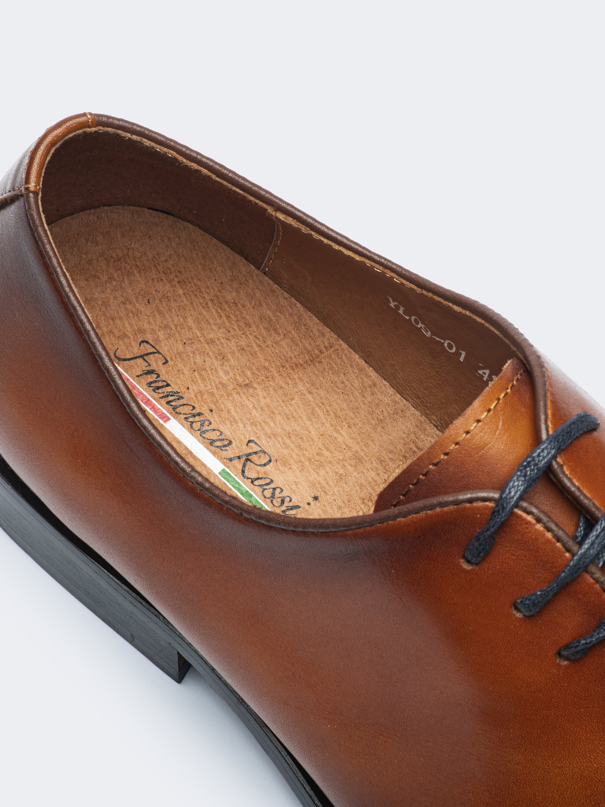 Tan - Chaussure Oxford Wholecut