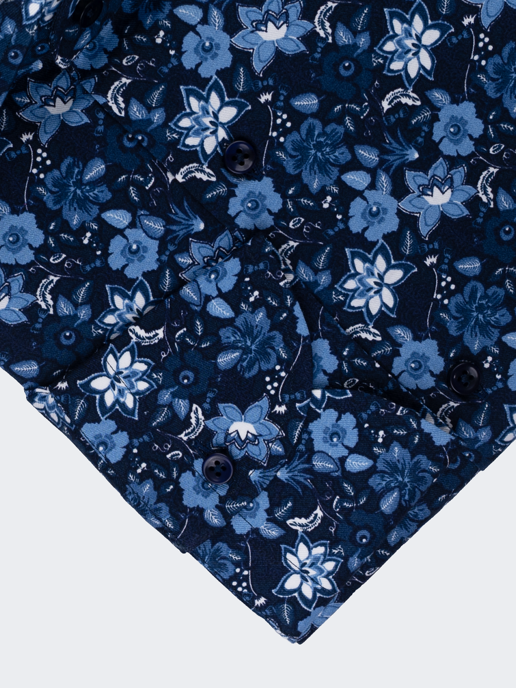 Noir Flora Navy Print | Cotton Shirt