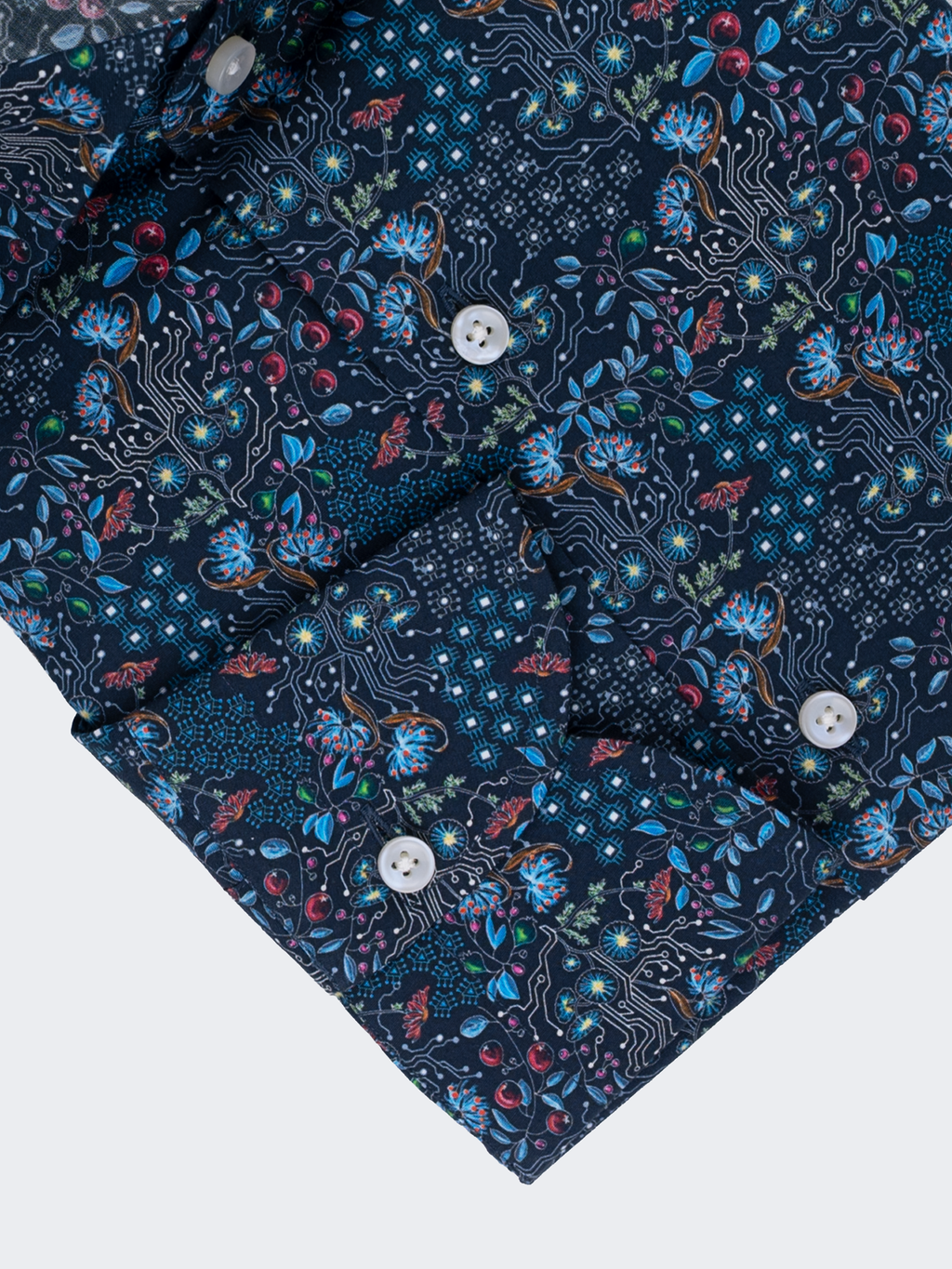 Navy Blue Liberty Print | Cotton Shirt