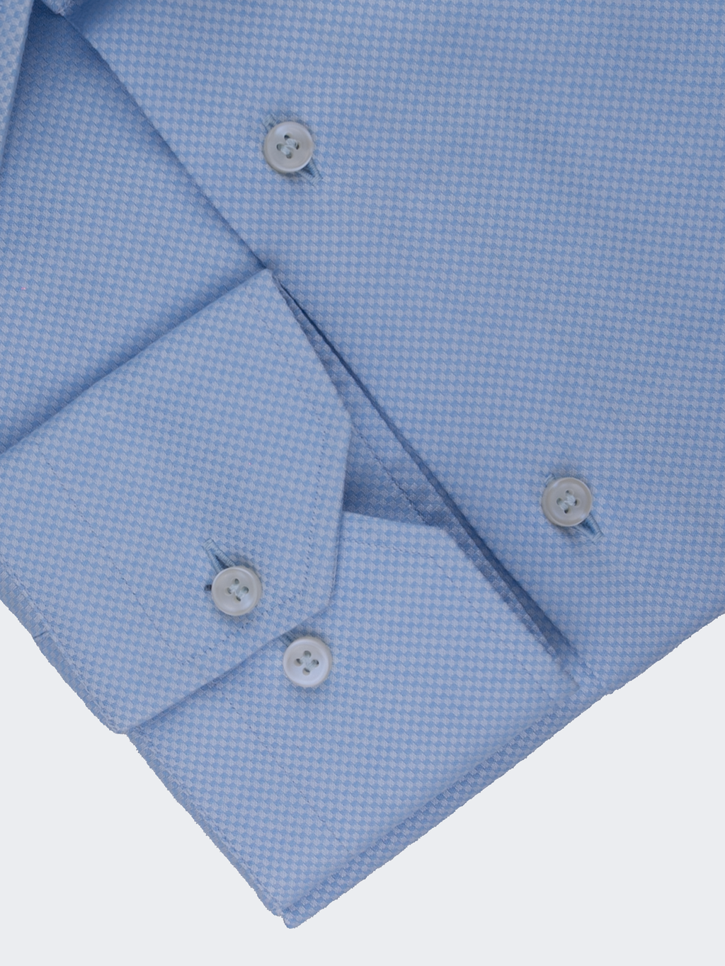 Blue Basket Weave Texture | Cotton Shirt