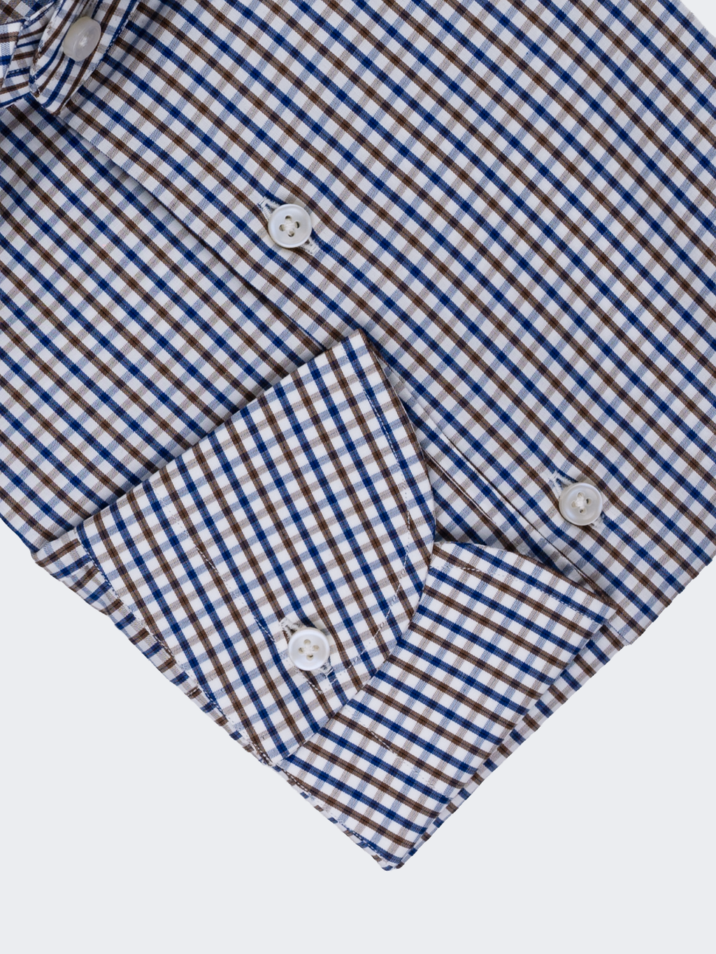 Blue & Brown Tattersall check