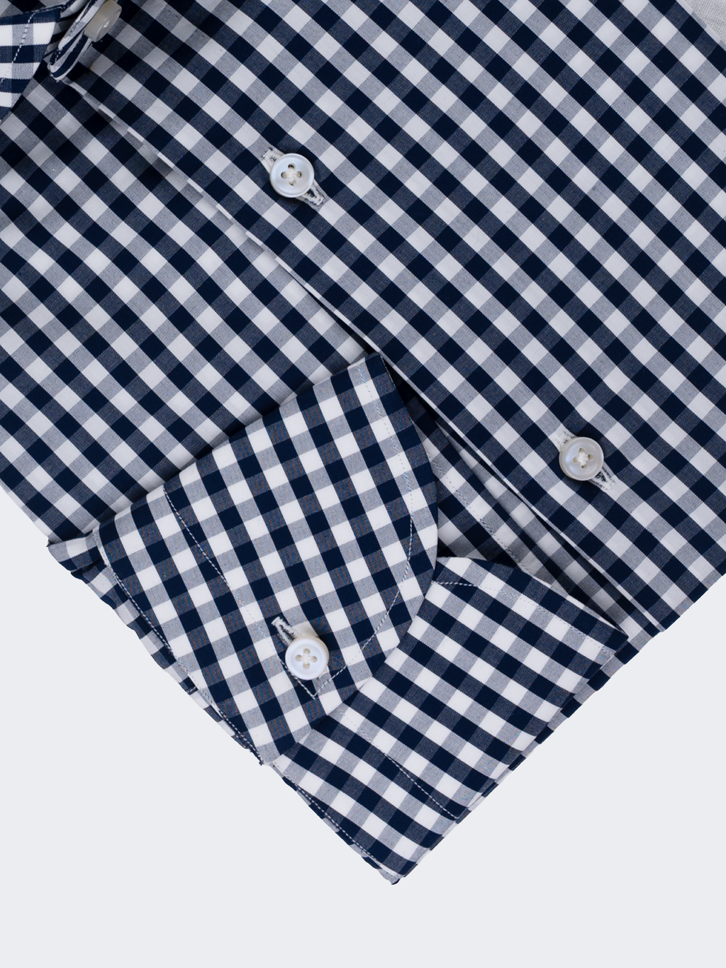 Navy Gingham | Cotton Shirt