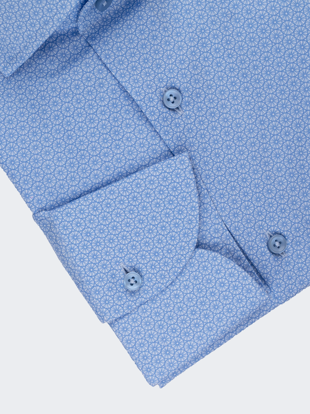 Indigo Wheel Print | Cotton Shirt