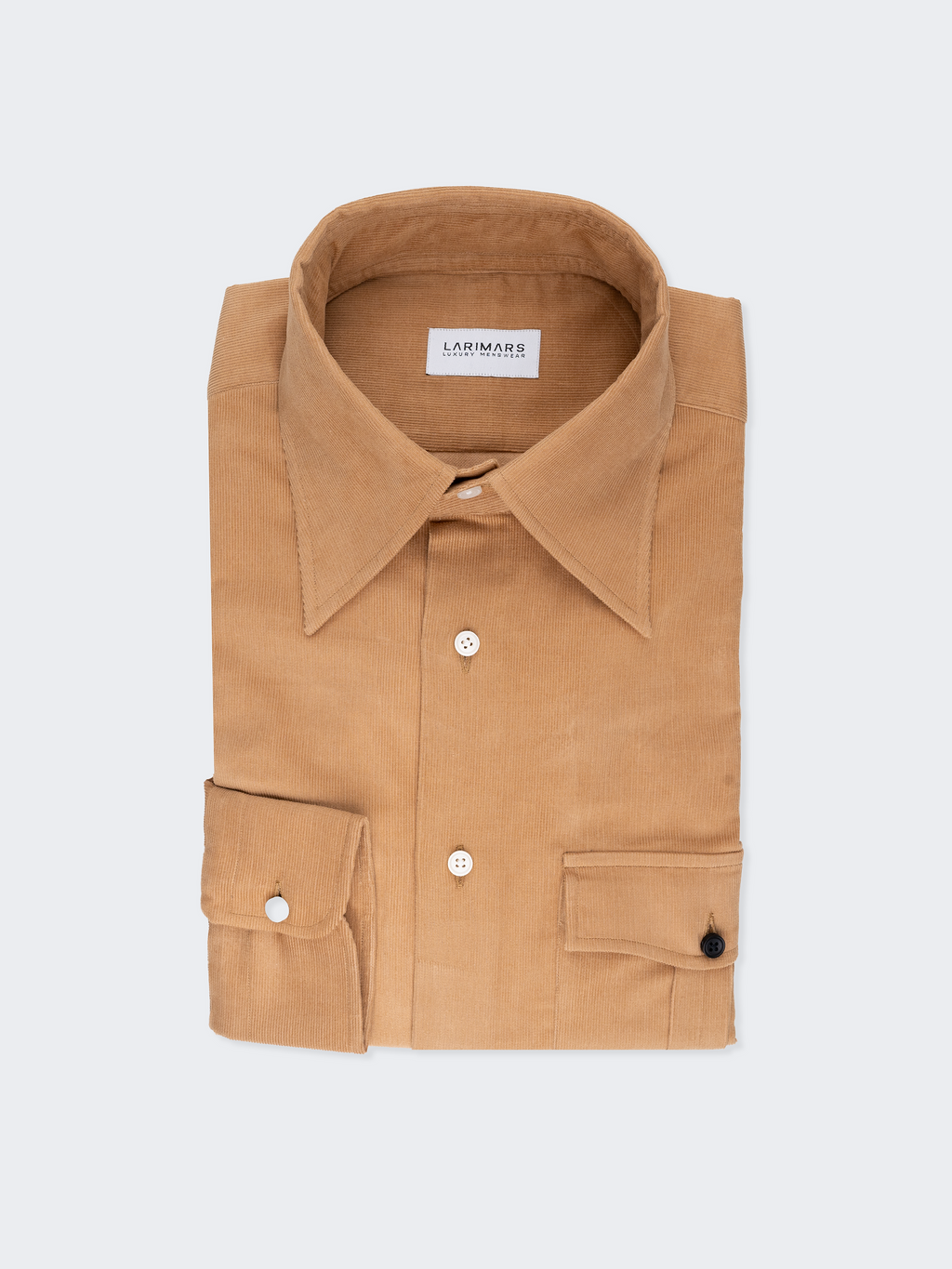Beige Corduroy | Italian Spread Collar