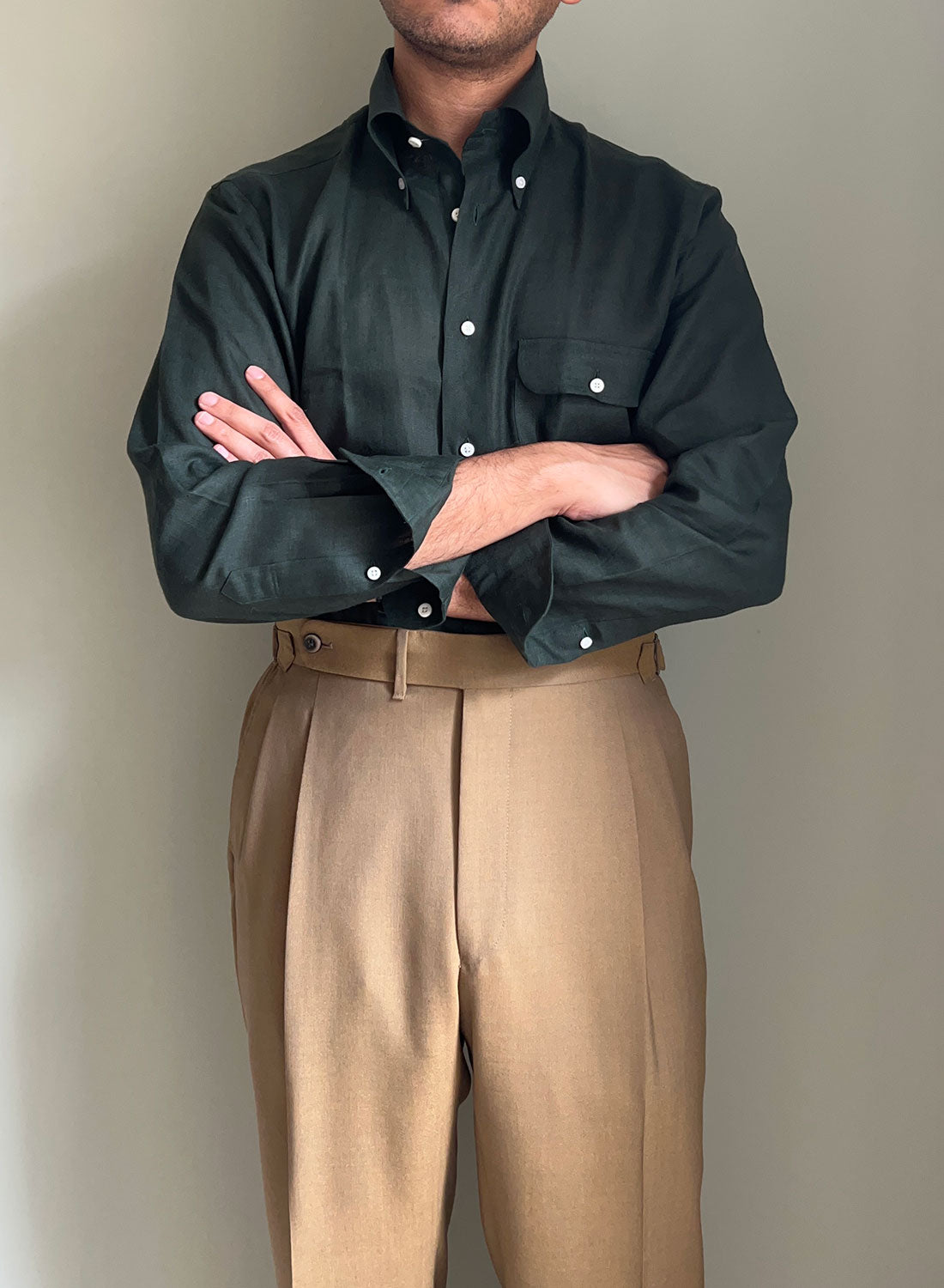 Emerald Irish Linen | Button Down