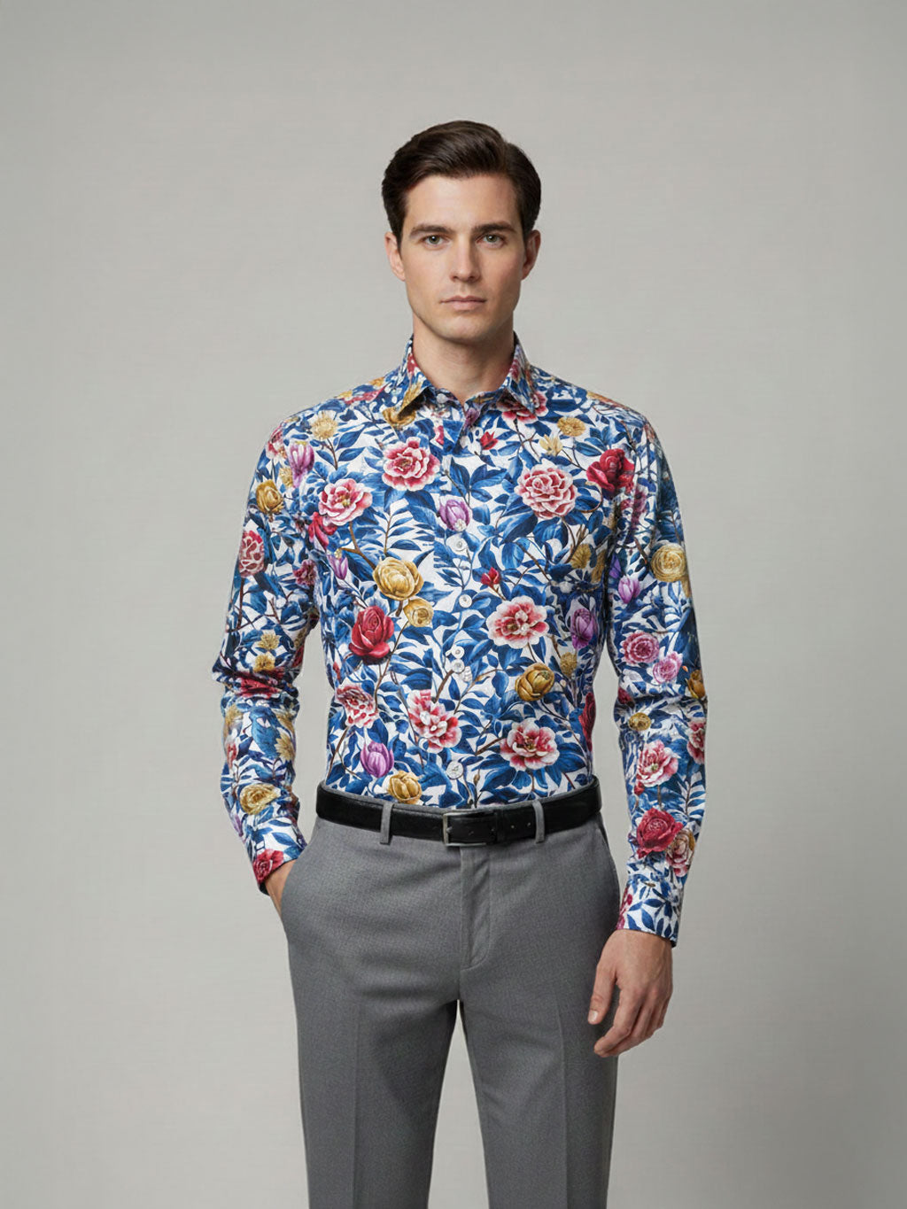 Impressionist Floral Print | Cotton Shirt