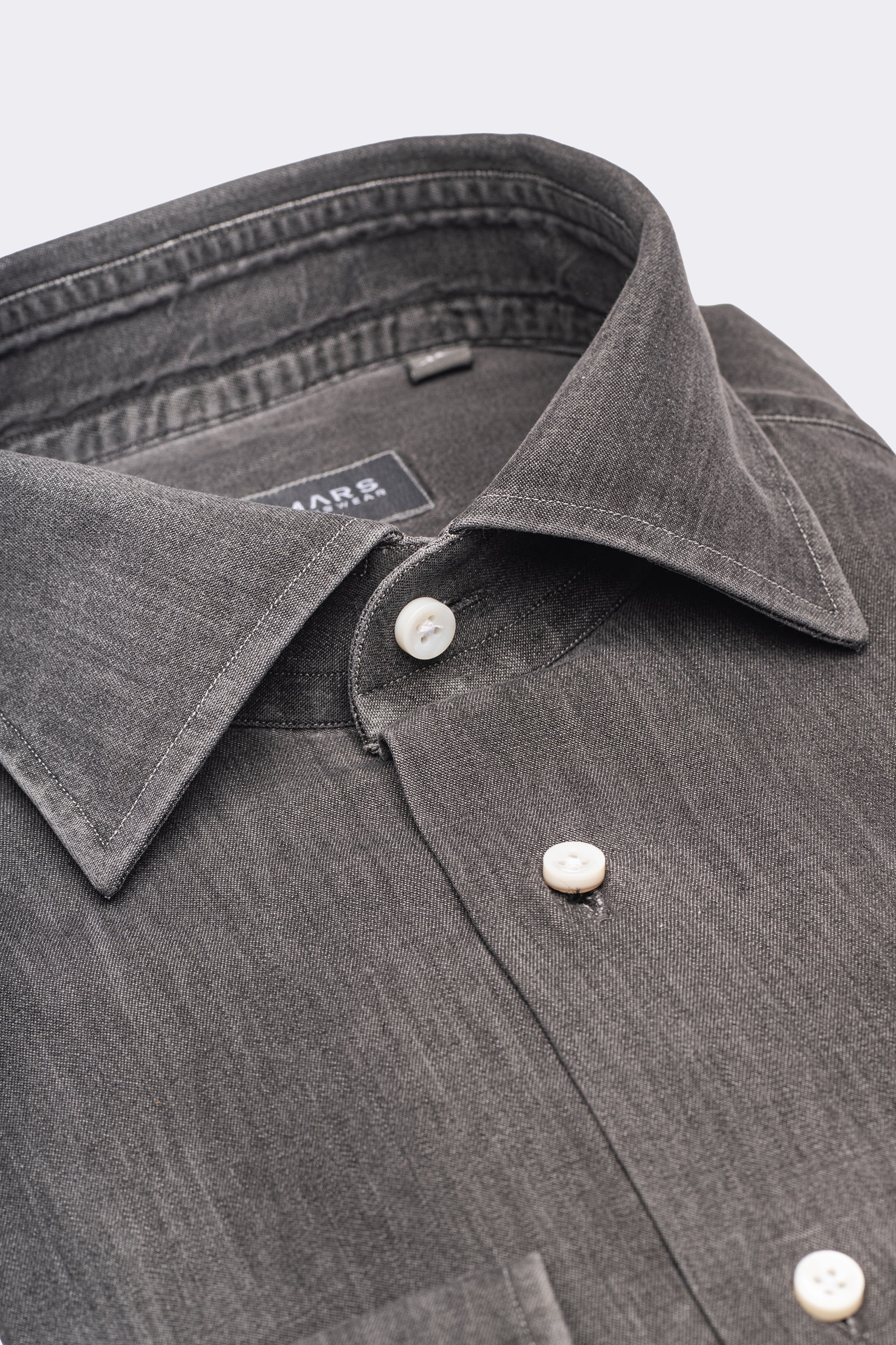 Light Wash | Black Denim Shirt