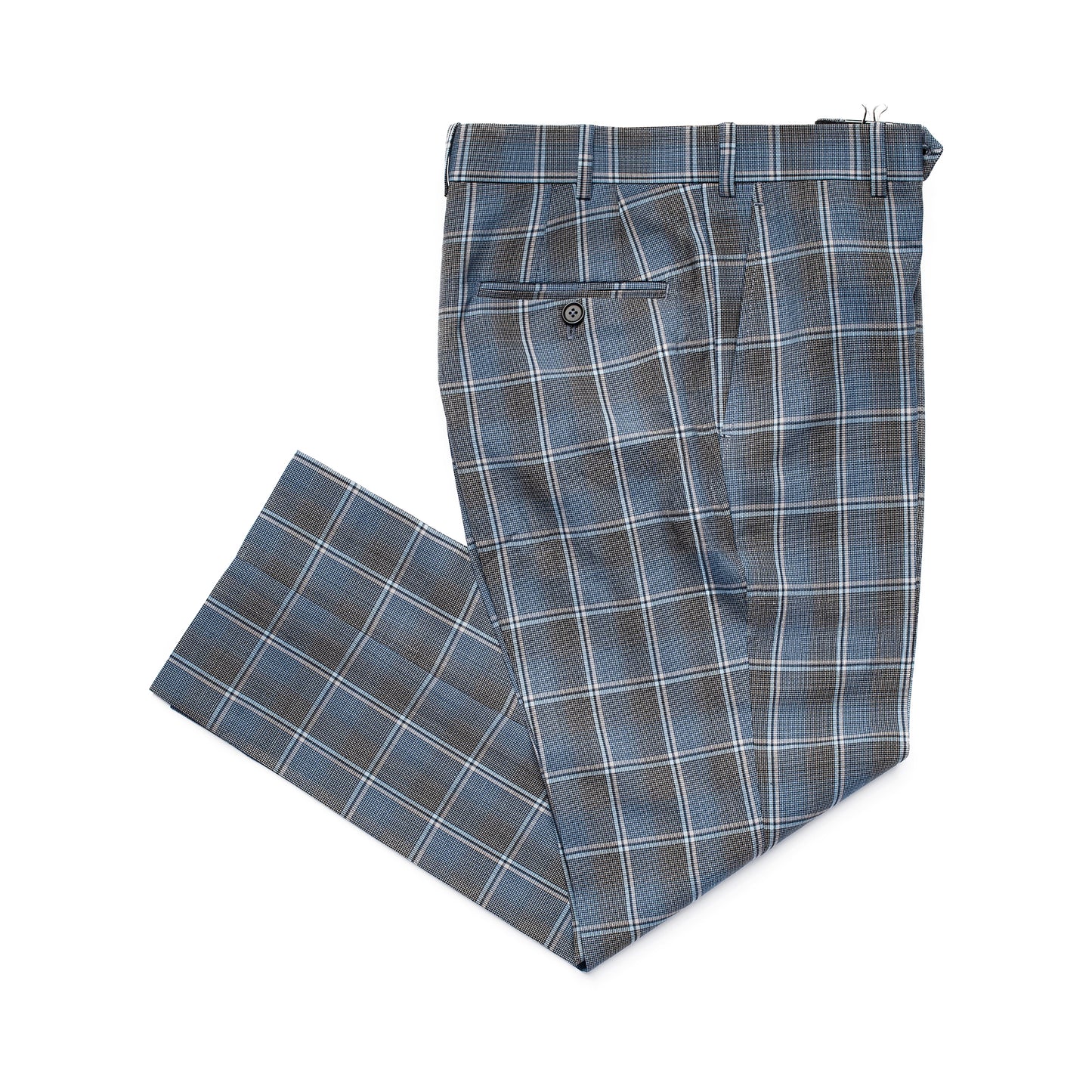 Medium Grey Blue Color Suits Trouser