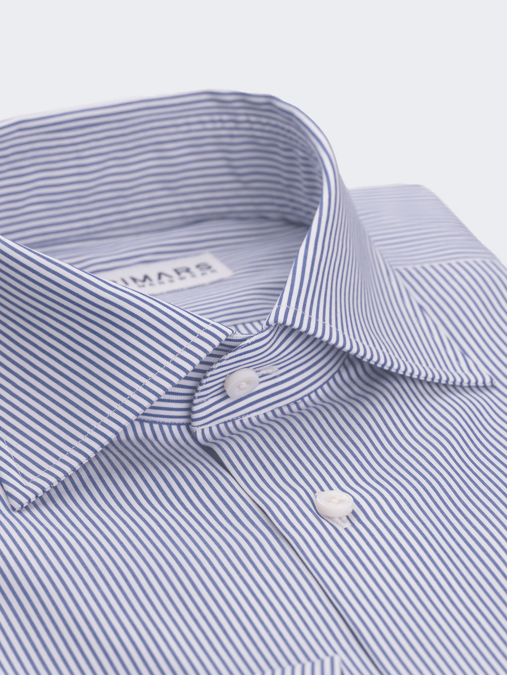 Dark Blue Pencil Stripe | Easy Iron