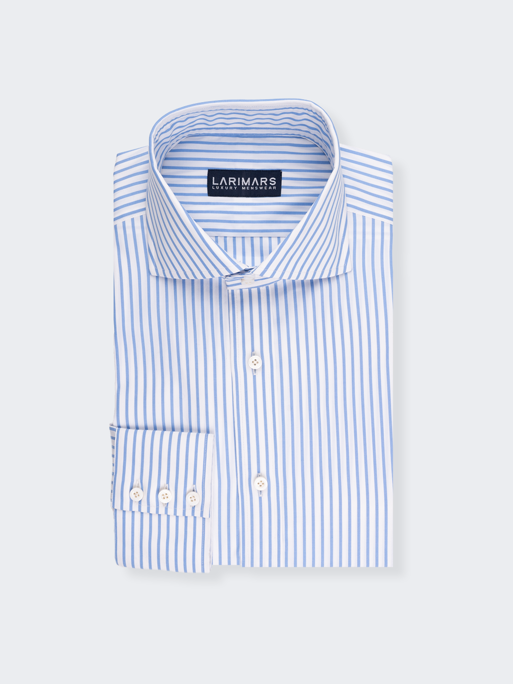 Light Blue Reverse Stripe | Double Button Collar