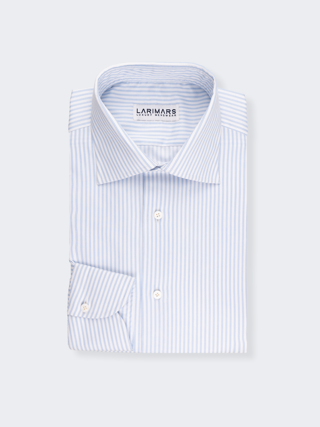 Light Blue Twill Stripe | Easy Iron