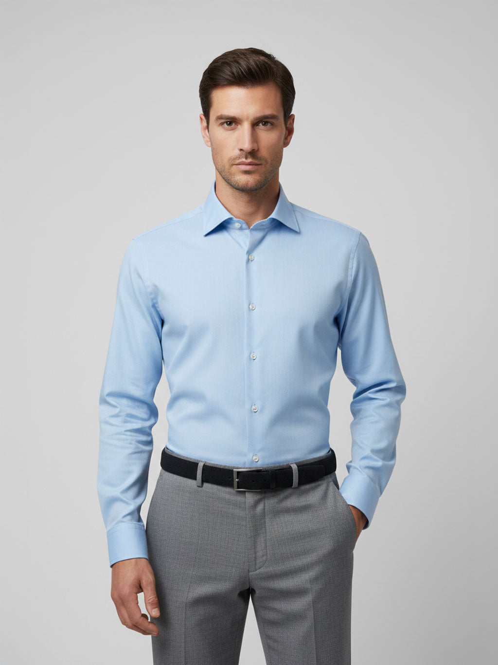 Sky Blue Poplin | Cotton Shirt