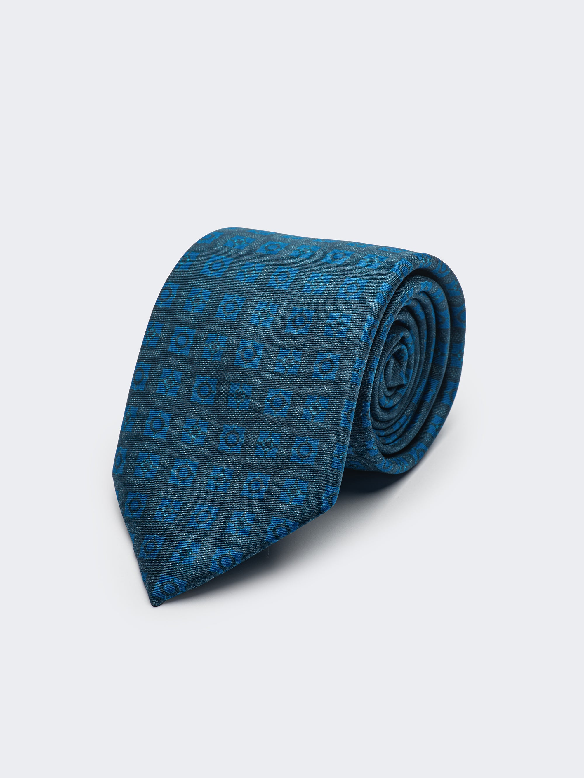 Oceanic Geometry | Handmade Italian Silk Tie