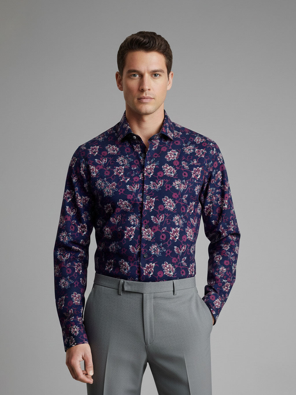 Vintage Floral Print | Cotton Shirt