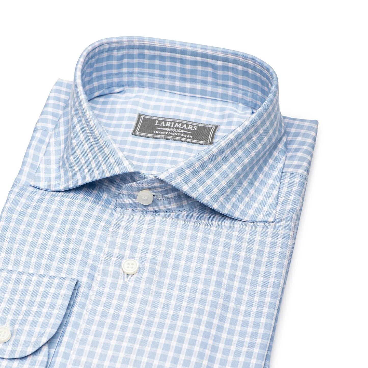 Blue & Red Twill - Larimars Clothing Men's Formal and casual wear shirts