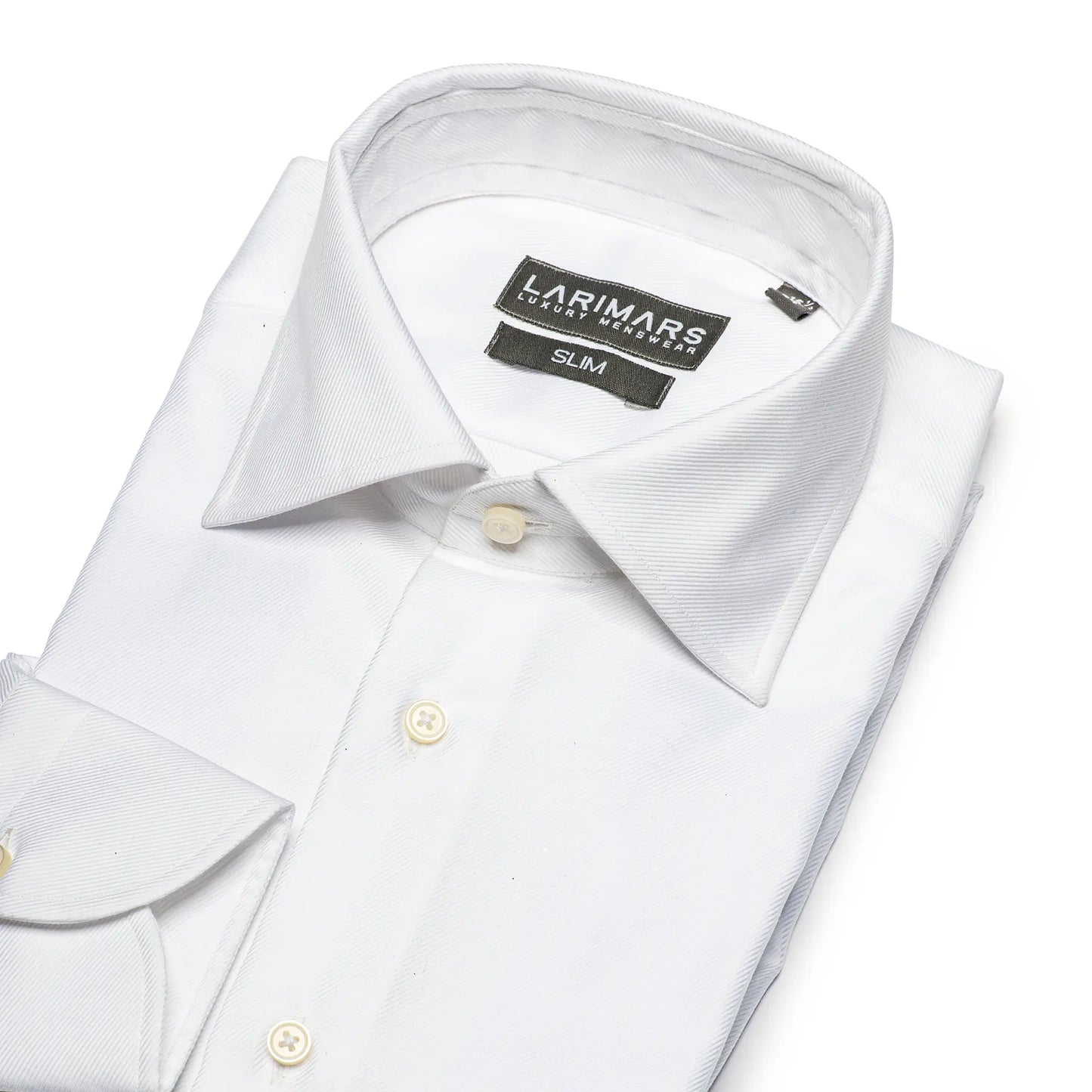 White Premium Royal Twill | Wrinkle Resistant