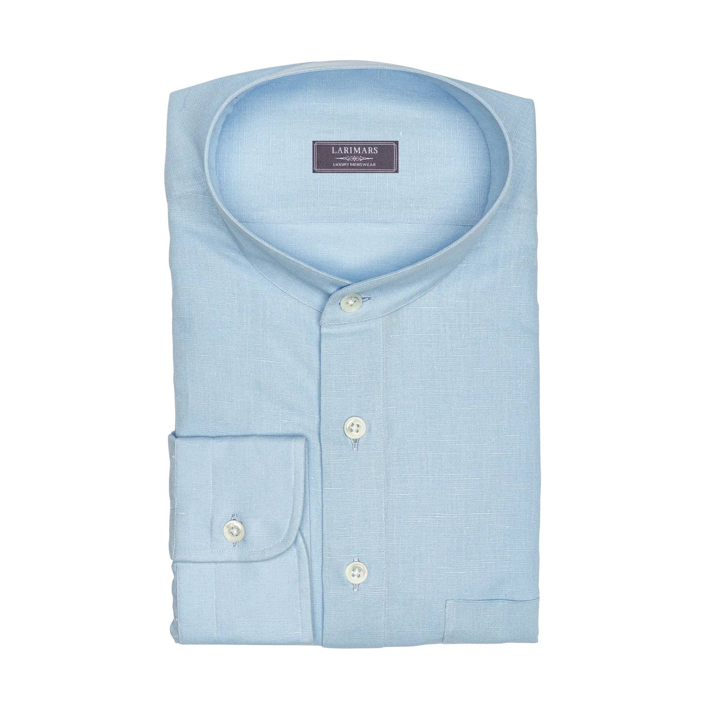 Blue Cotton Linen | Burgoyne - Larimars Clothing Men's Formal and casual wear shirts