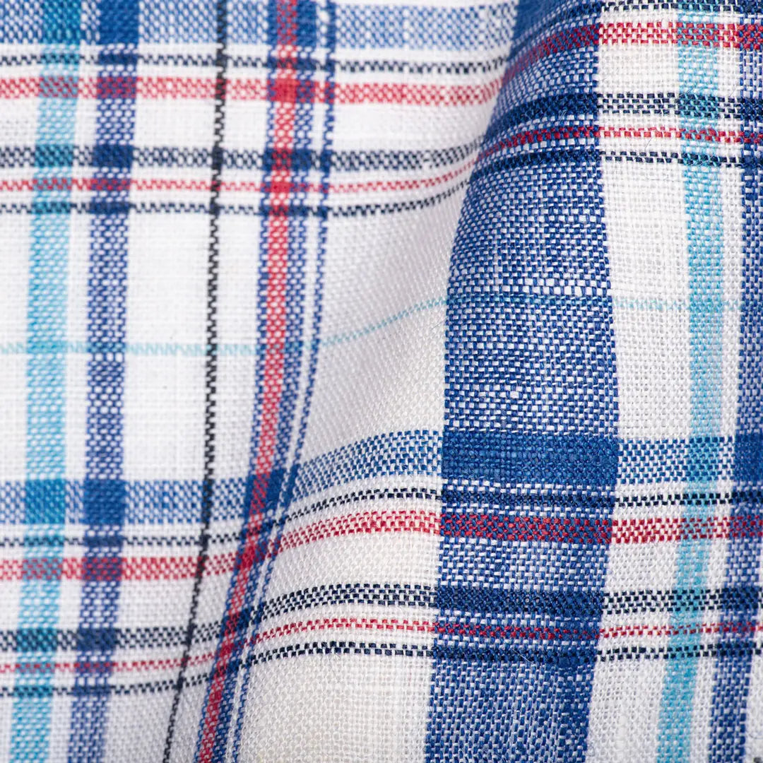 Blue Linen Check | Burgoyne - Larimars Clothing Men's Formal and casual wear shirts