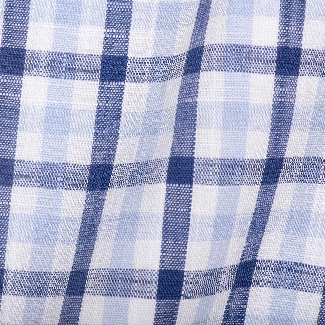 Blue Slub Multi Check - Larimars Clothing Men's Formal and casual wear shirts