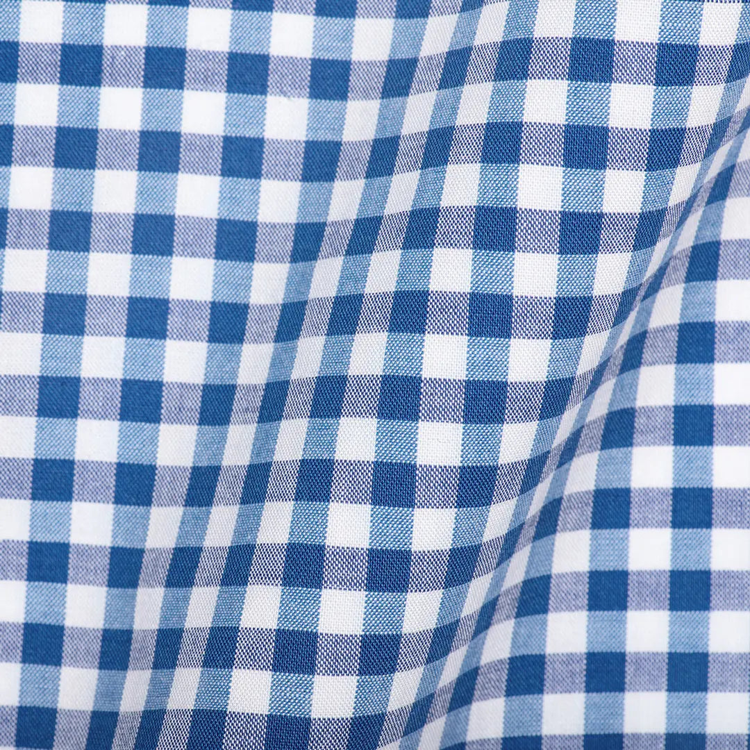 Blue Small Gingham Check - Larimars Clothing Men's Formal and casual wear shirts