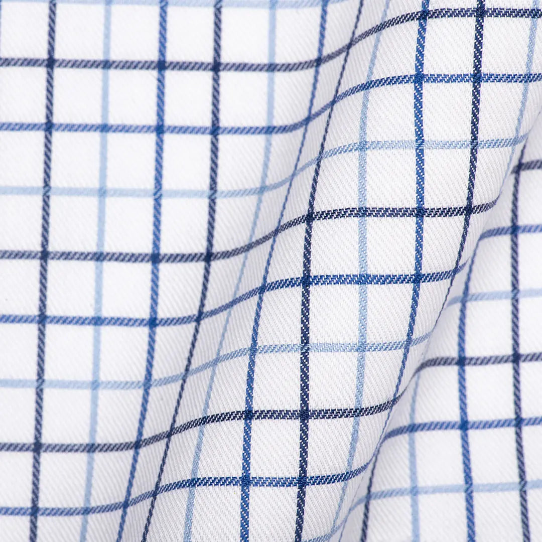 Blue Tattersall - Larimars Clothing Men's Formal and casual wear shirts