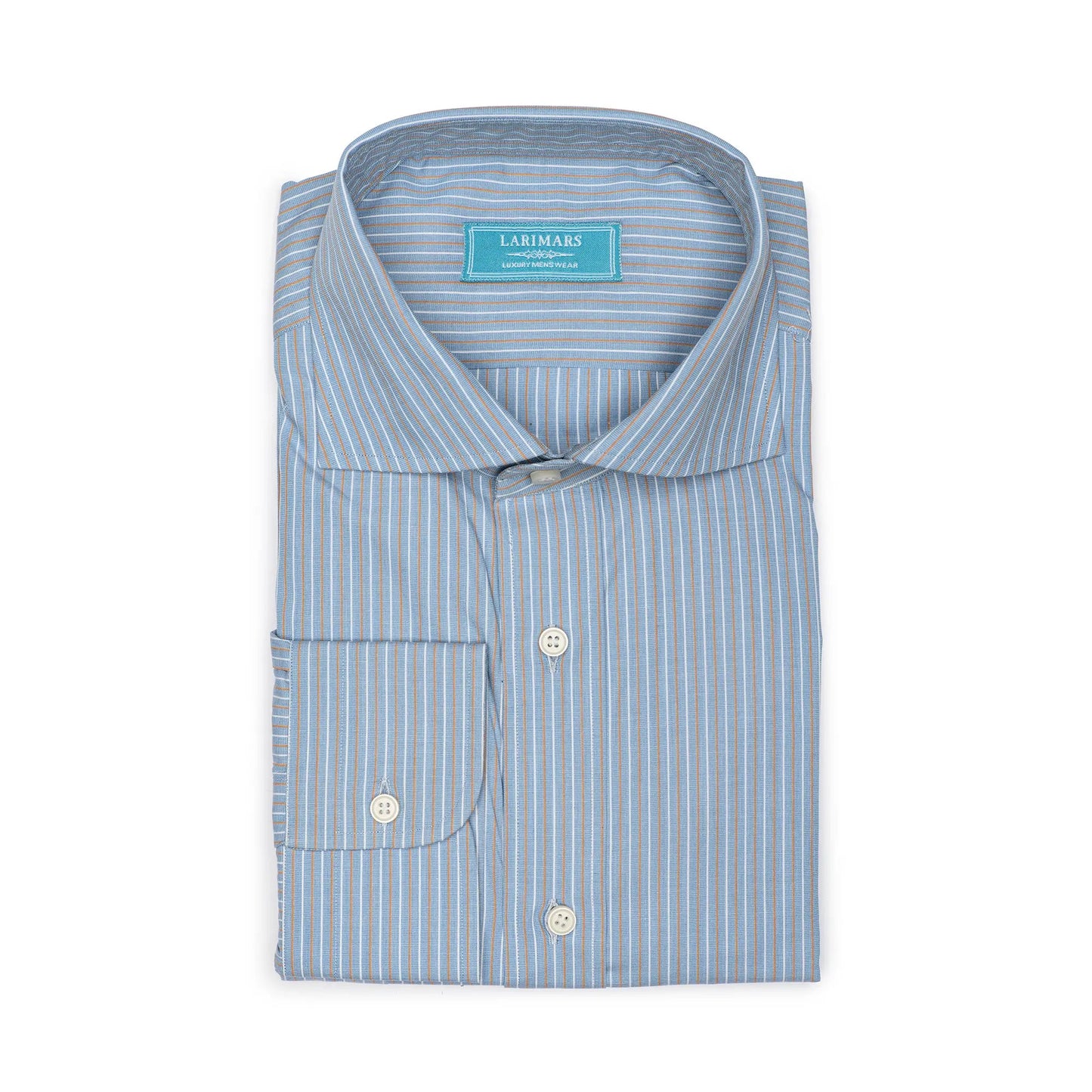Blue White Mix Stripe - Larimars Clothing Men's Formal and casual wear shirts