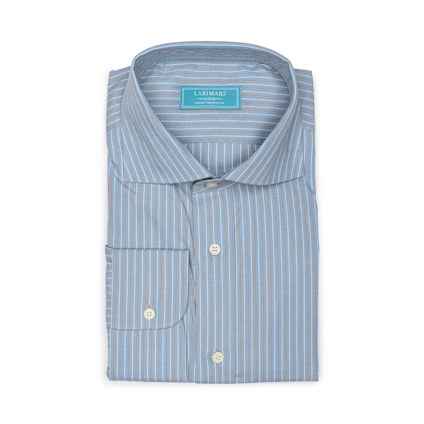 Blue White Mix Stripe - Larimars Clothing Men's Formal and casual wear shirts