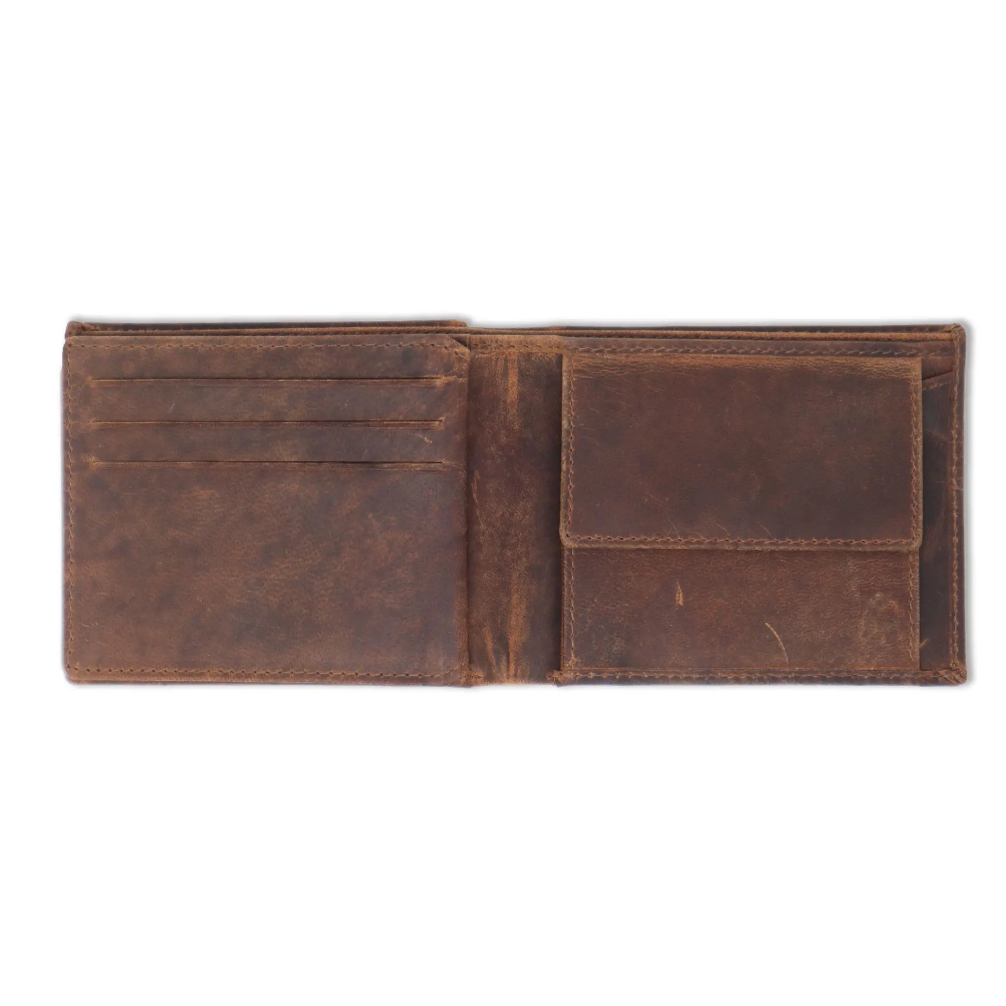 Copper Brown Leather Wallet - Larimars Clothing Men's Formal and casual wear shirts