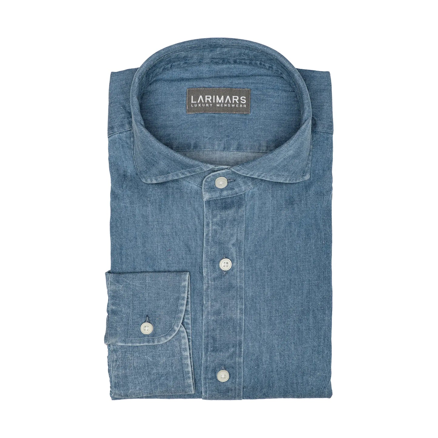 Light Washed - Indigo Blue - Larimars Clothing Men's Formal and casual wear shirts