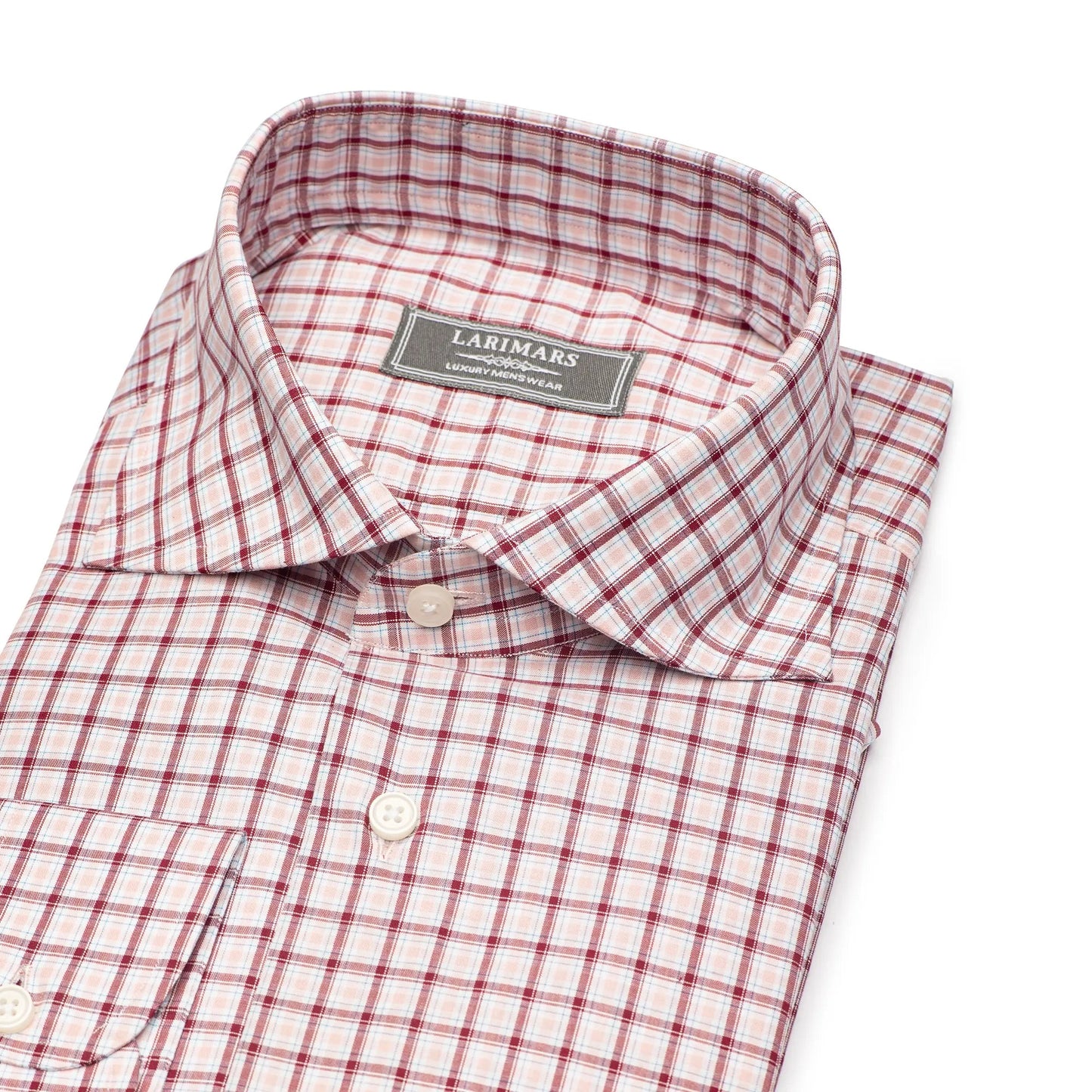 Red & Pink Multi Check - Larimars Clothing Men's Formal and casual wear shirts