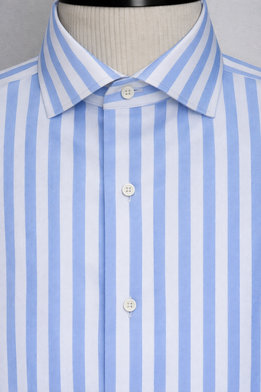 Light Blue Wide Stripe | Cotton Shirt