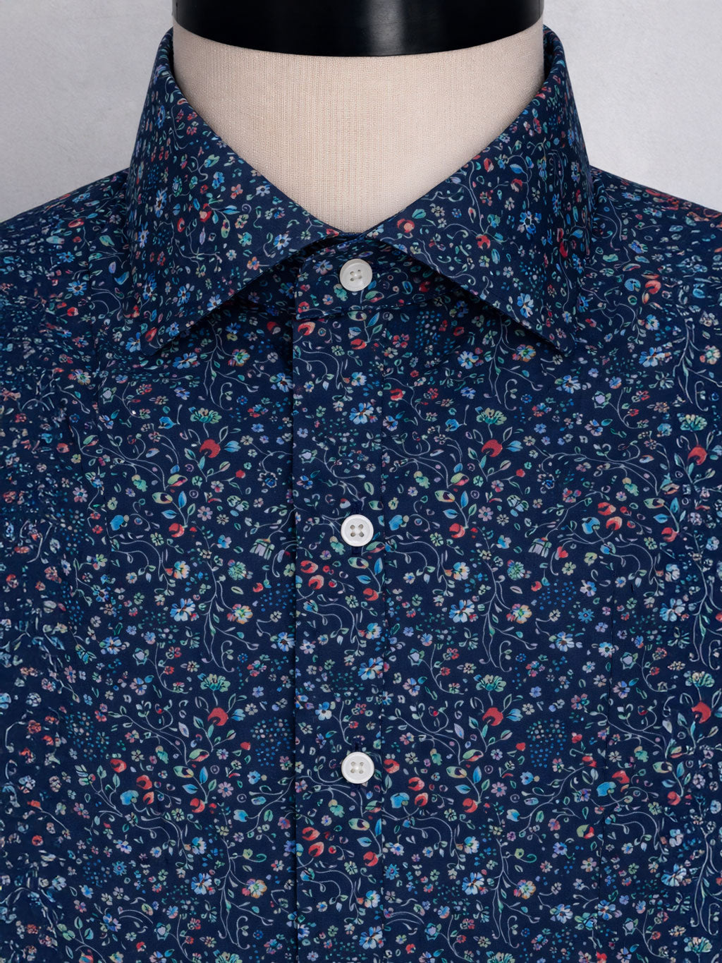Navy Blue Liberty Print | Cotton Shirt