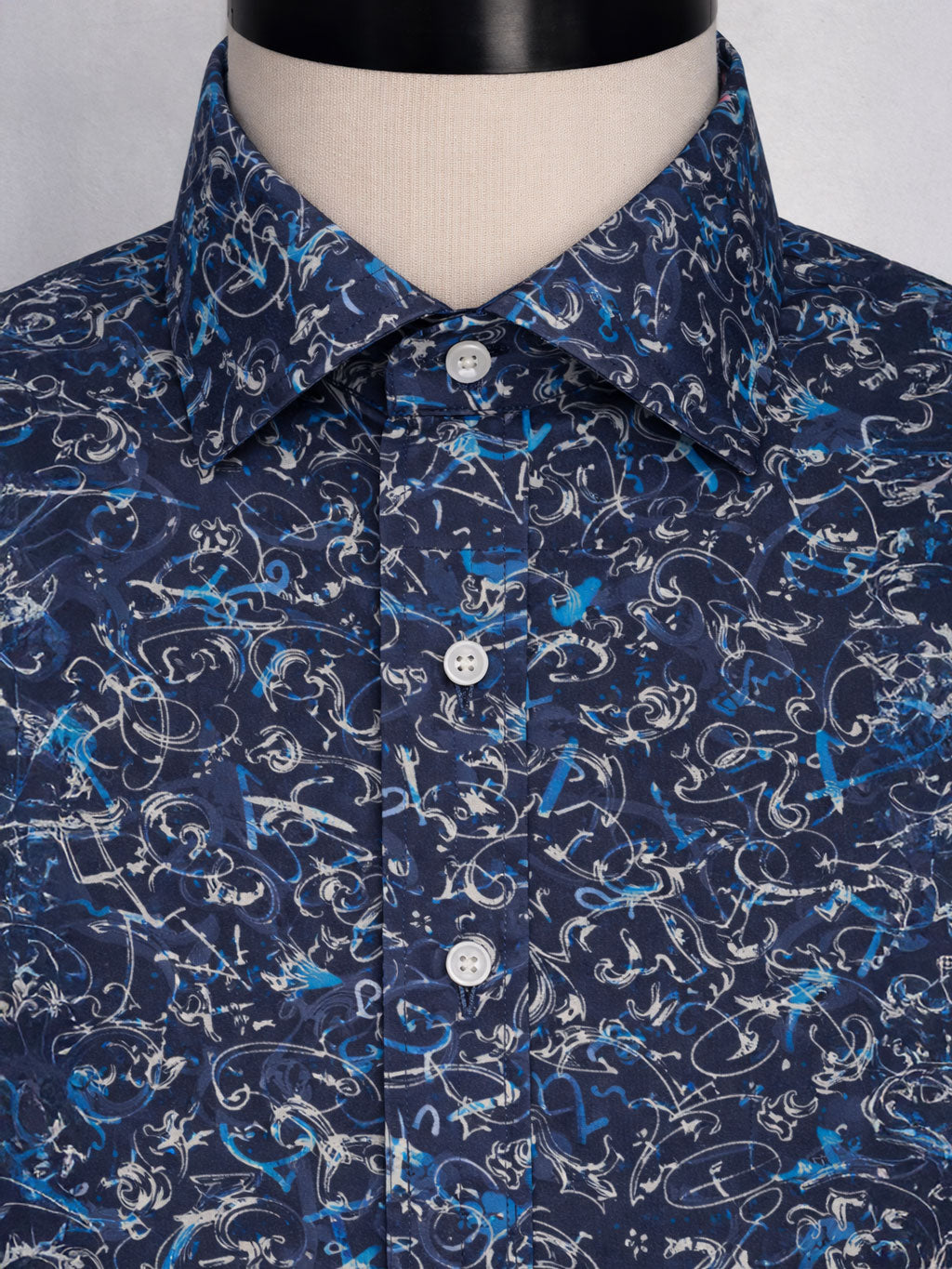 Blue and White Paisley Print | Cotton Shirt