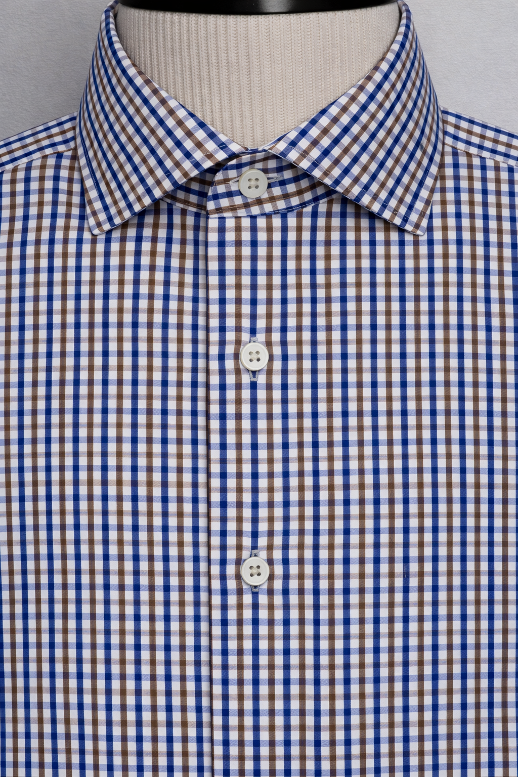 Blue & Brown Tattersall check