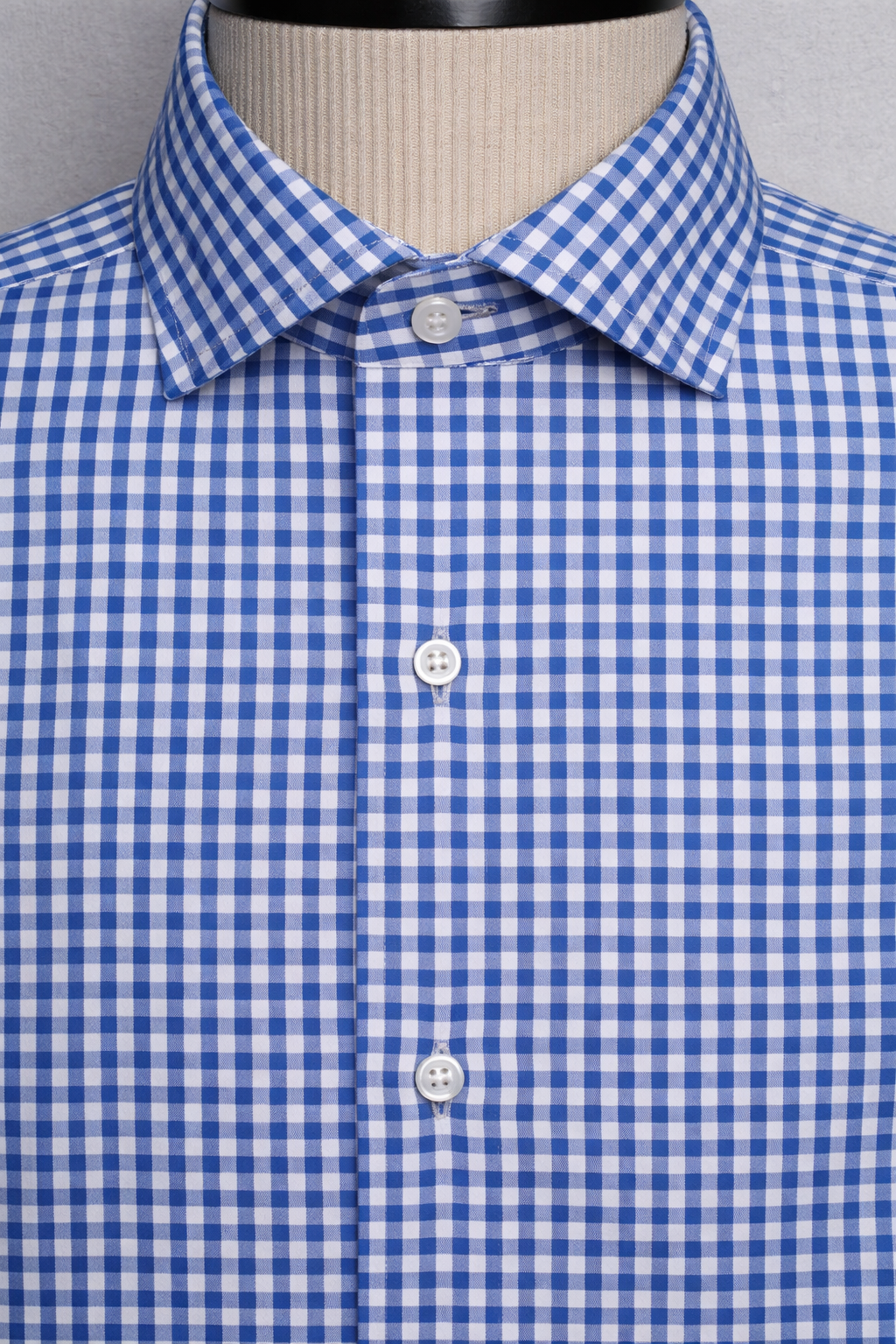 Blue Mini Gingham | Cotton Shirt