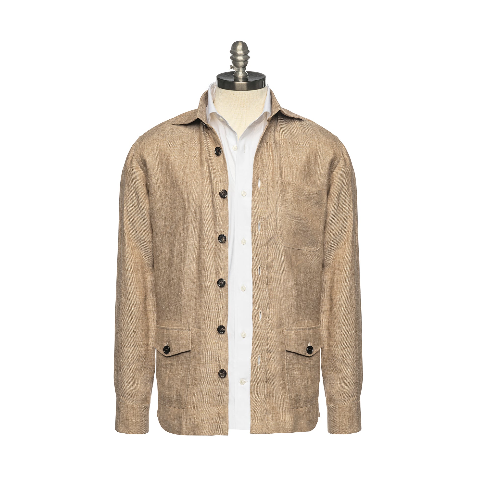 3 Pocket Overshirt for Men in Wheatish Color