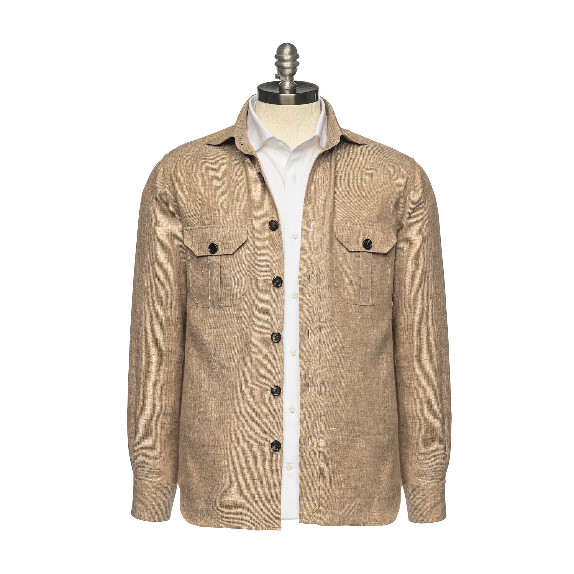 Wheatish color 3pockets over shirt for men