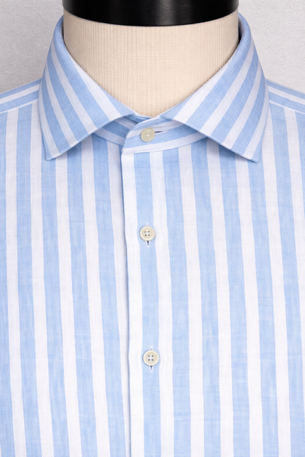 Light Blue Wide Stripe | Linen Shirt