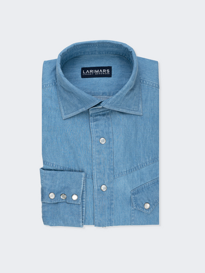 Light Wash | Triple Stack Button | Western Denim