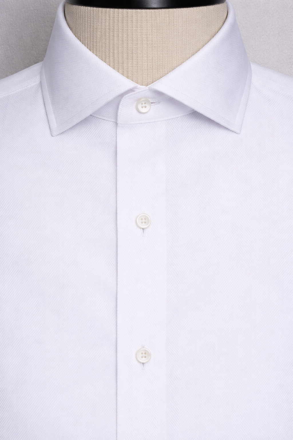 White Herringbone | Cotton Shirt