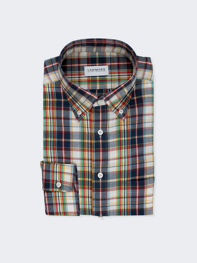 Navy & Green Madras Check